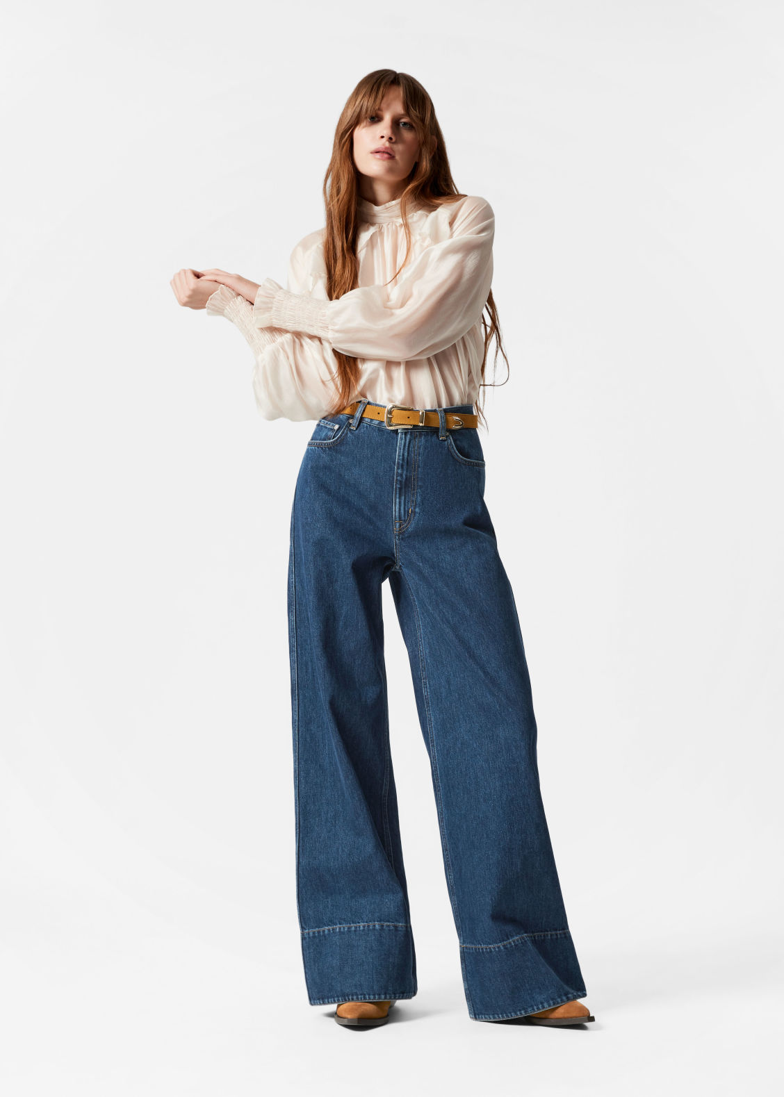 Long Wide-Leg Jeans