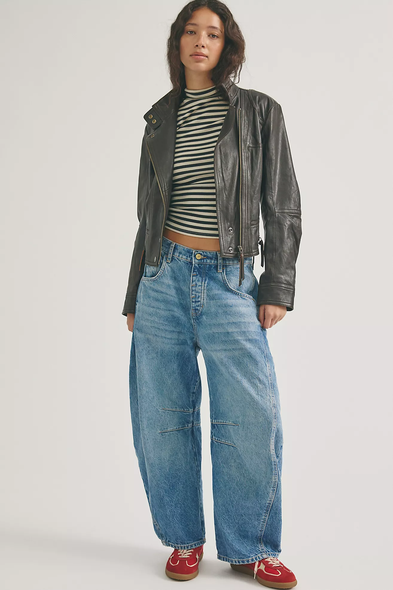 We the Free Good Luck Mid-Rise Barrel Jeans