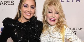 Miley Cyrus and Dolly Parton