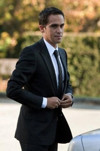 Alberto Contador arrives for his CAS arbitration hearing on day 1
