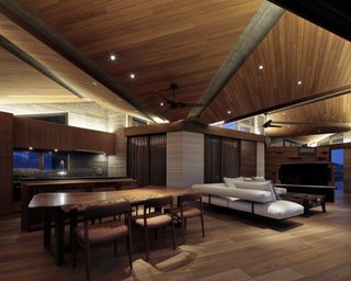 japanese house with timber interior