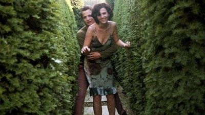 man and woman in maze