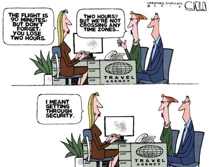 Political Cartoon U.S. Airport Security