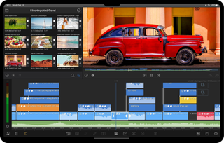 Video editor LumaFusion running on an Android device