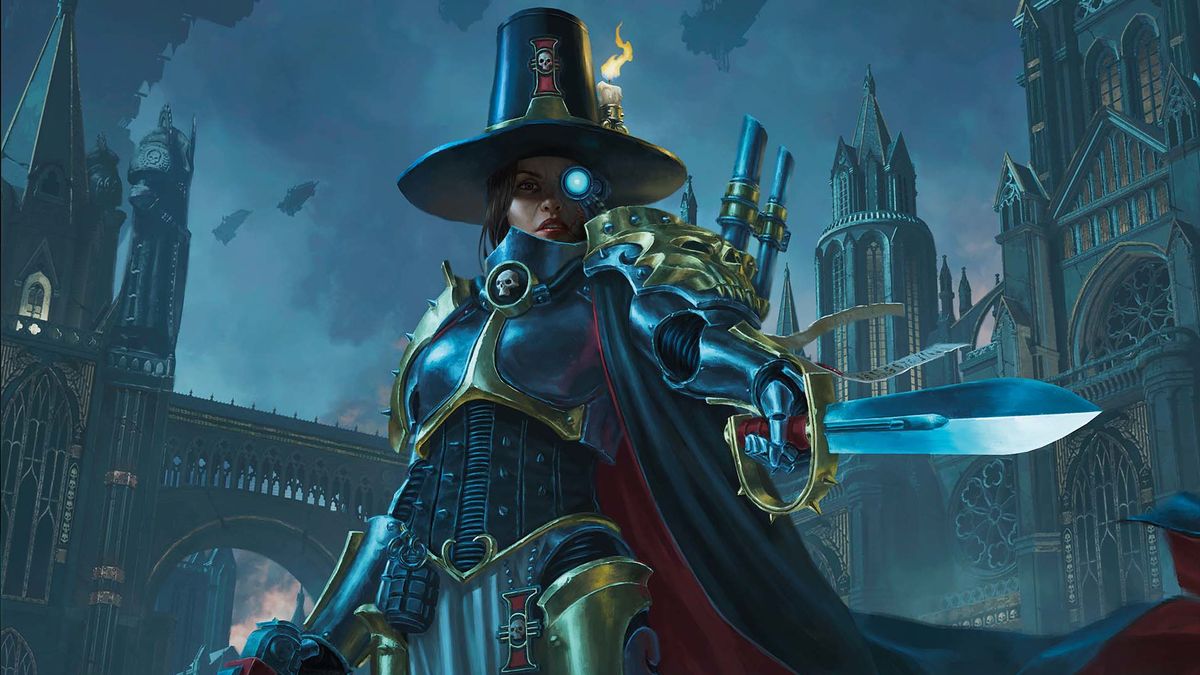 Universes Beyond - Warhammer 40,000 Inquisitor Grayfax card art