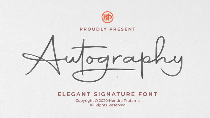 Free handwriting fonts: Autography