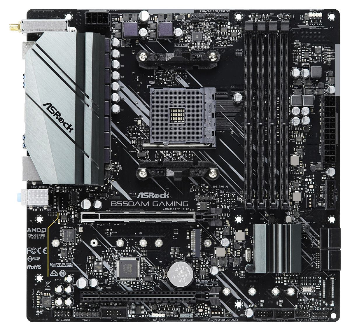 Asrocks B550am Gaming Motherboard Features Pci Express 40 And Beefy