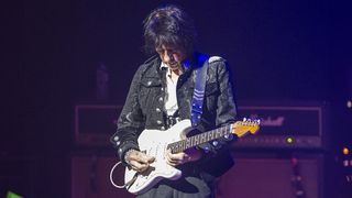 Jeff Beck performs on stage at Symphony Hall on May 20, 2014 in Birmingham, United Kingdom