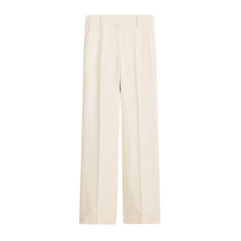 wide leg cream trousers, j crew