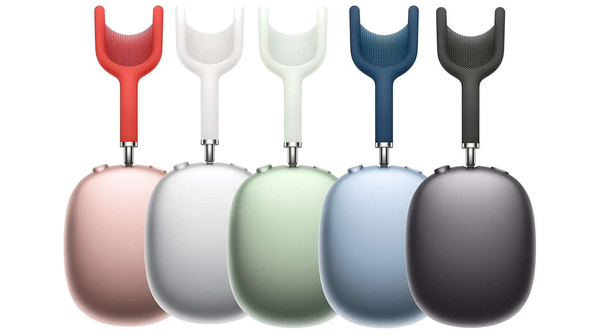 Another shot of the range of AirPods Max in a row.