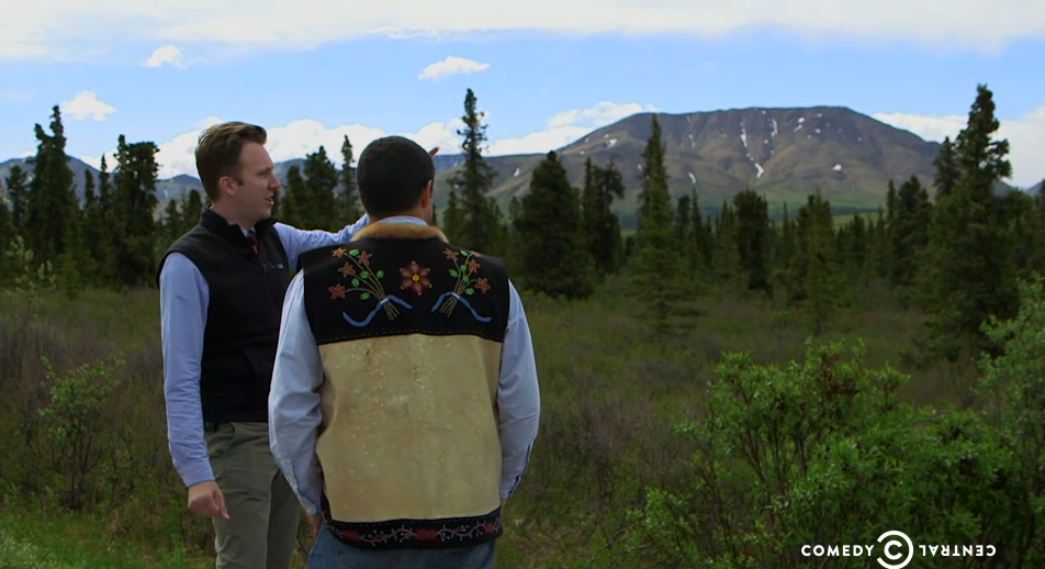 Jordan Klepper talking to an Alaskan native on Mt. McKinley, now renamed &amp;quot;Denali&amp;quot;