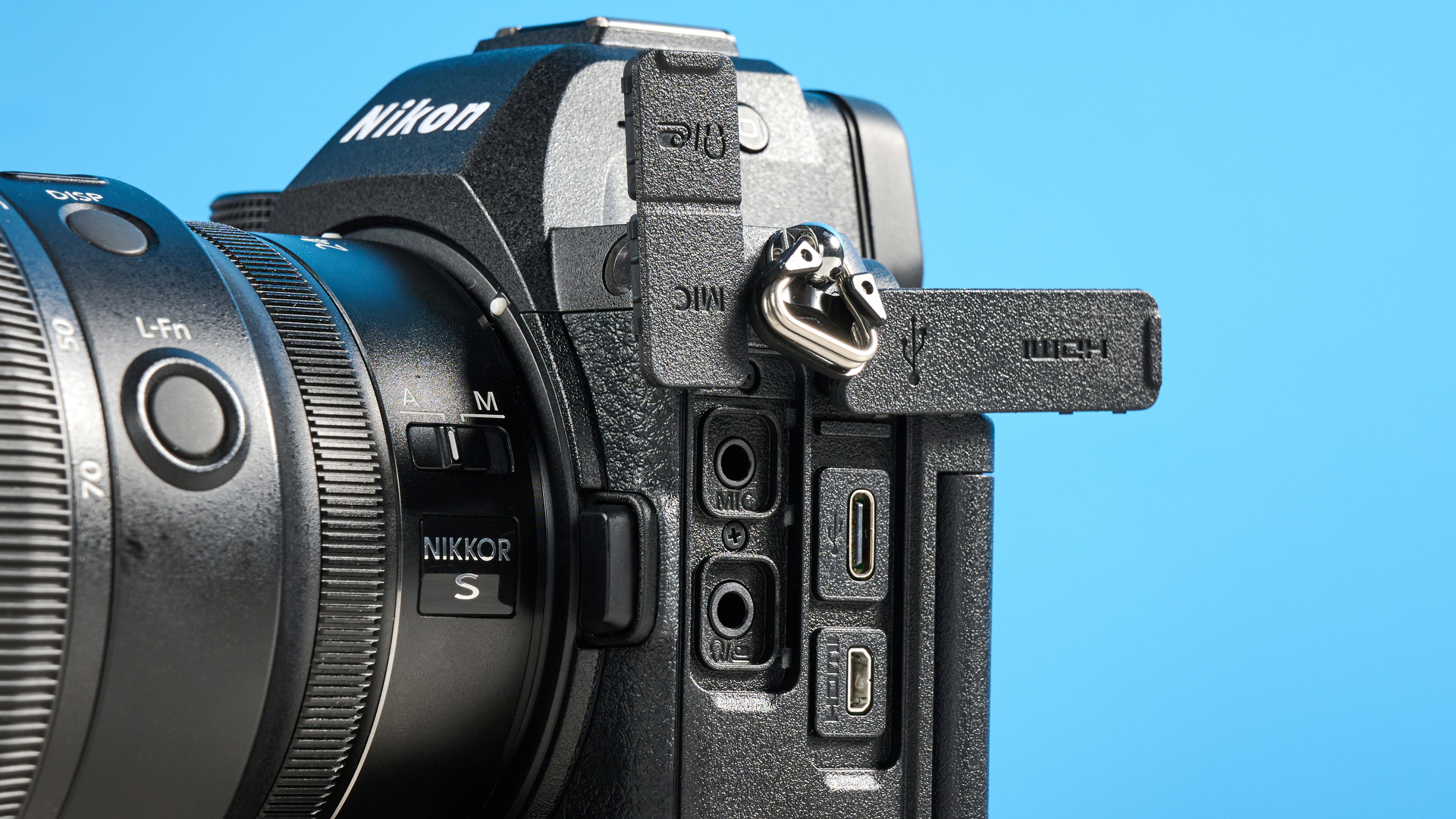 The Nikon Z5II with its ports showing