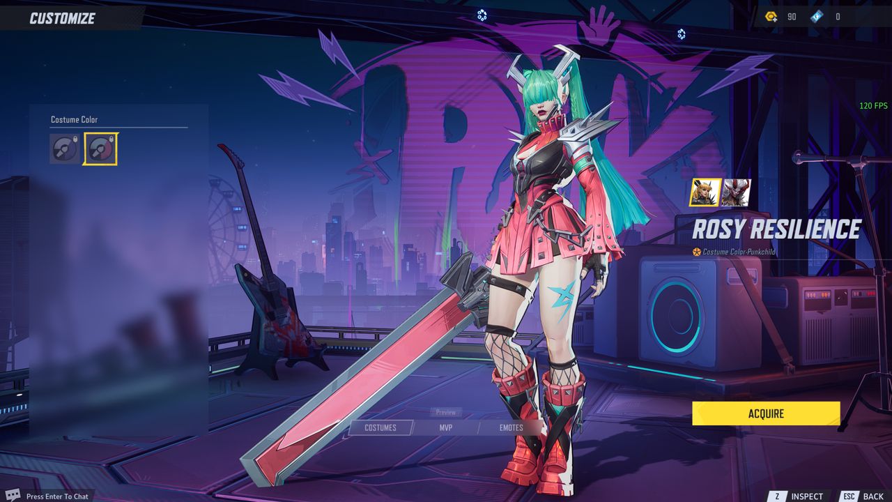 Marvel Rivals costume customisation - The Rosy Resilience Magik skin recolour.