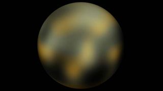 Dwarf planet Pluto is seen in an image taken by the Hubble Space Telescope.