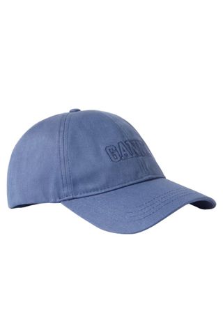 Ganni Embroidered cotton-twill baseball cap