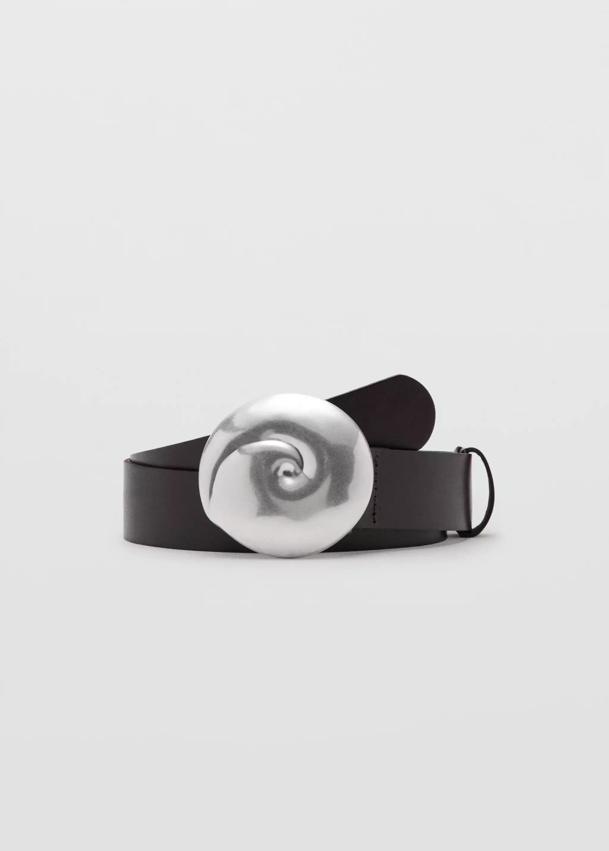 Leather Belt With Shell Buckle - Women | Mango United Kingdom