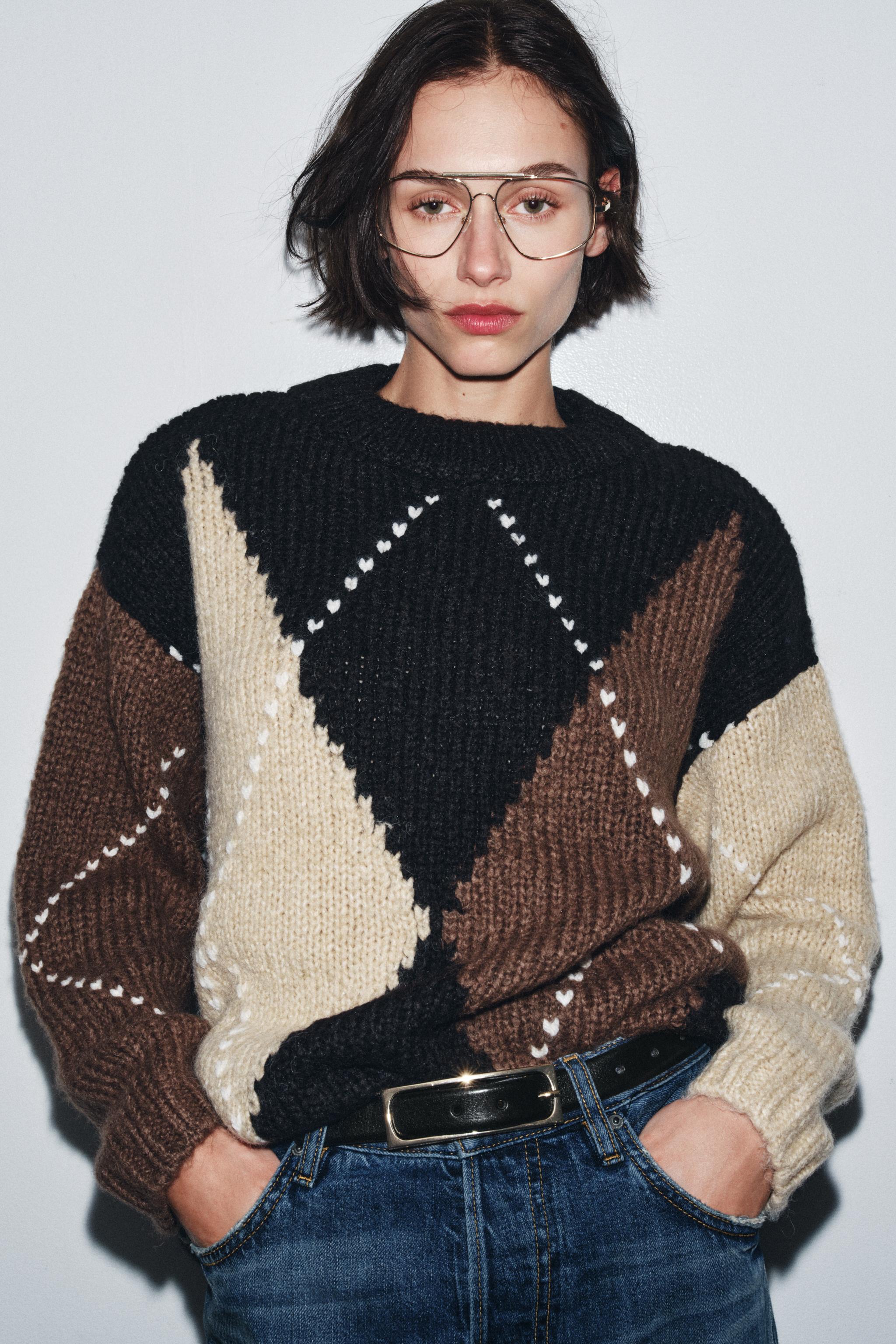 Argyle Knit Sweater