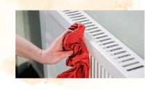  picture of person wiping radiator with red cloth