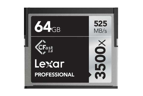 Best memory card - Lexar 64GB 3500x CFast 2.0