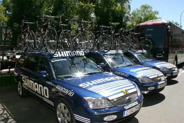 Unlike at the Tour de France, the service here is provided by Shimano