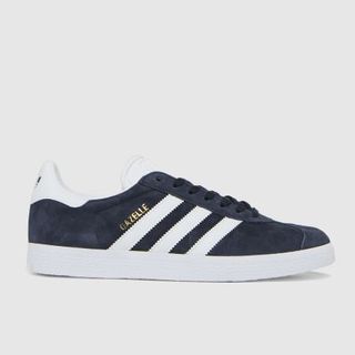 Adidas Gazelle Suede Trainers in Navy & White