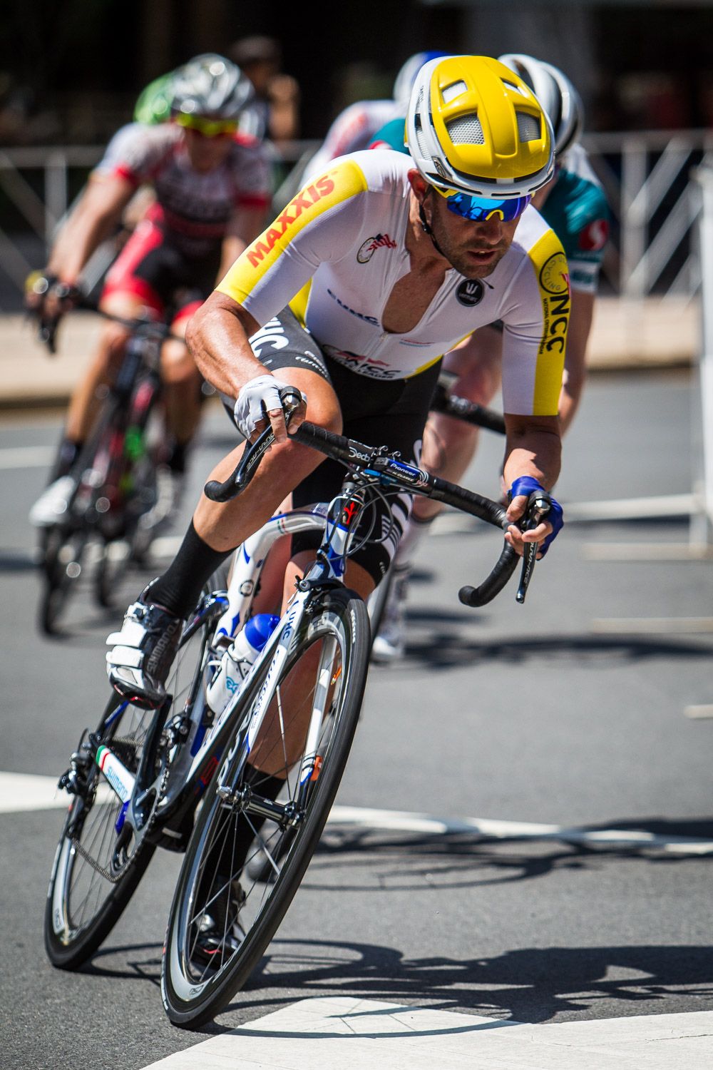 Hilton Clarke (UnitedHealthcare) makes his way to the break