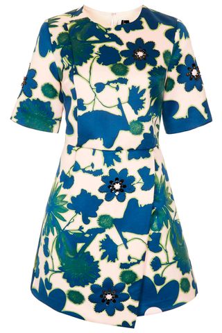 Topshop X-Ray Flower Embellished Shift Dress, £100