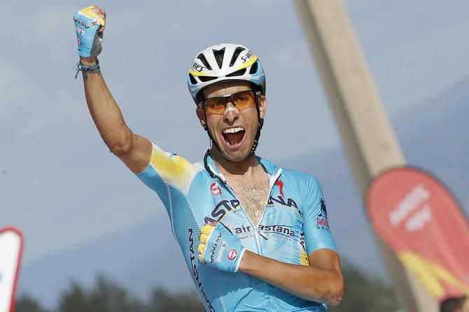 Fabio Aru (Astana) wins stage 18 at the Vuelta a Espa&ntilde;a