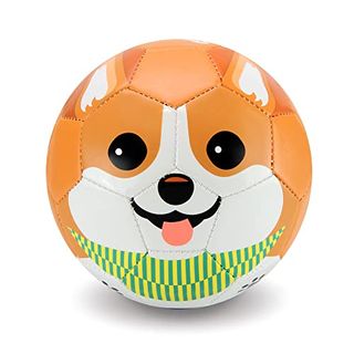 Daball Small Kid Football, Size 1, Cookie the Corgi, Pump Included