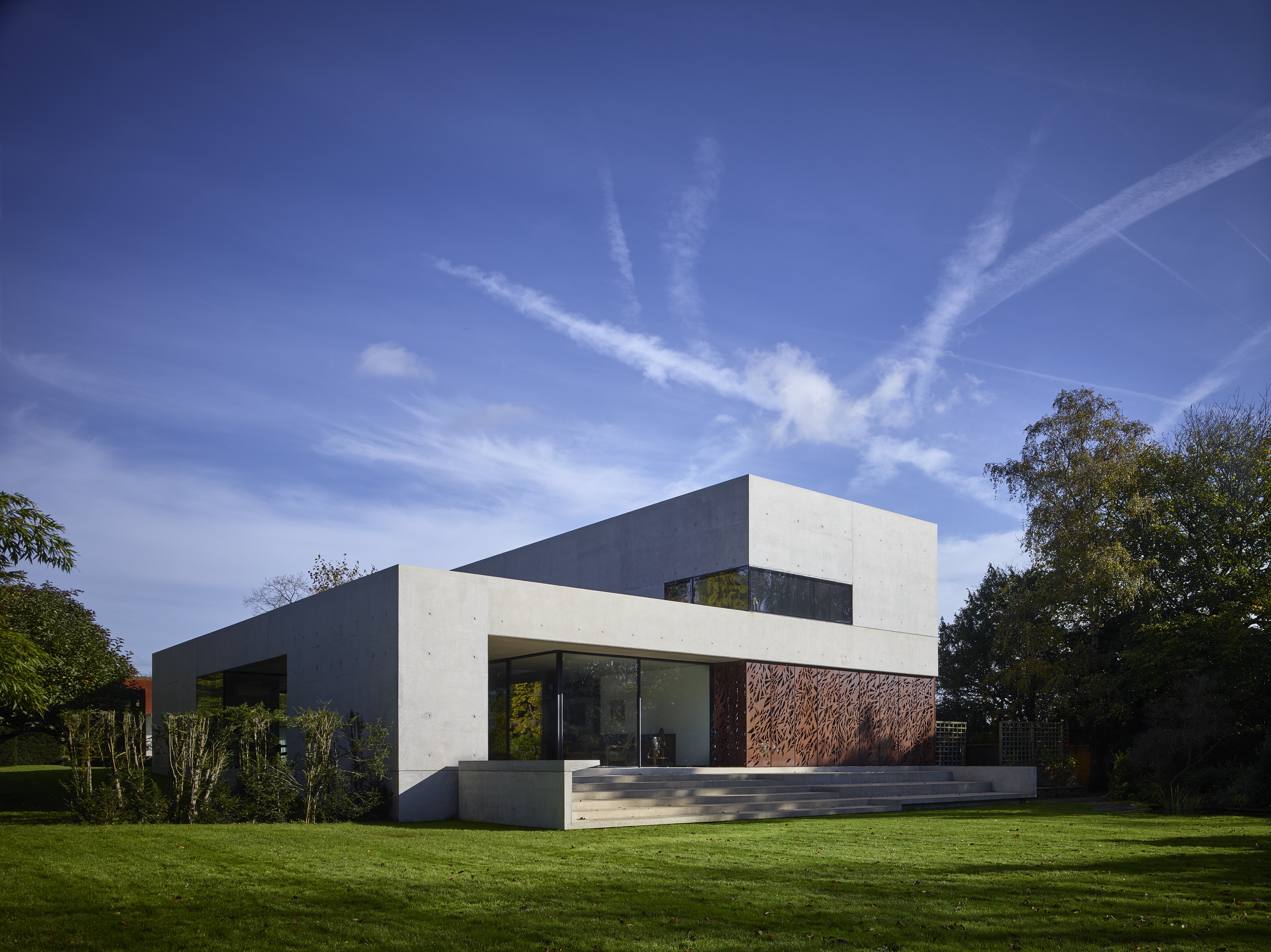 Exterior of the building featuring the S-shape architecture