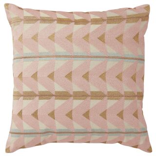 triangle embroidered cushion