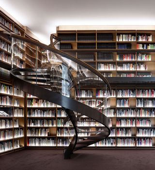 The library, designed by Italian interior architect Andrea Milani