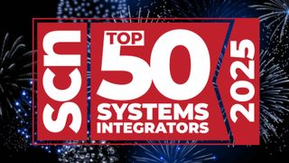 SCN Top 50 Systems Integrators Logo with Fireworks