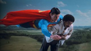 Superman flying with Richard Pryor