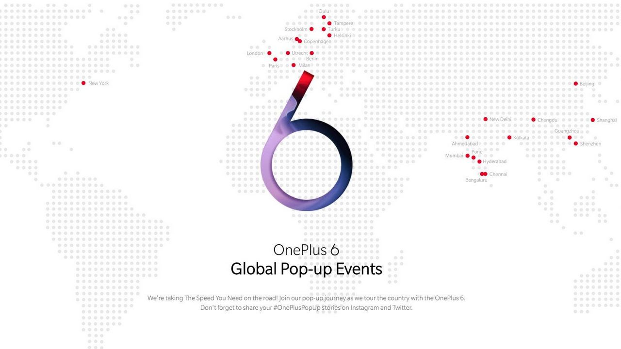 OnePlus announces pop-up events for OnePlus 6 on May 21 and 22 in India