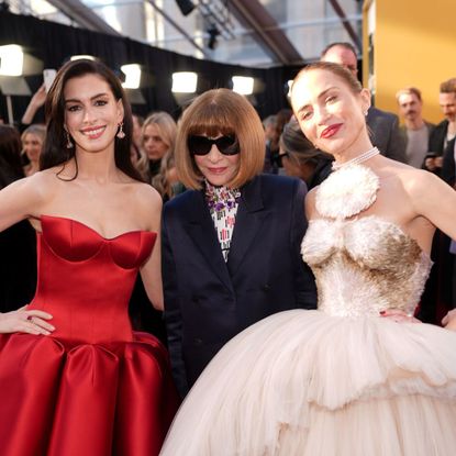 Anne Hathaway, Anna Wintour and Emily Blunt at the premiere of The Devil Wears Prada 2