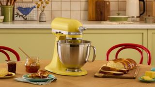 KitchenAid Artisan 4.8L Stand Mixer in the butter hue, which is their 2025 Colour Of The Year