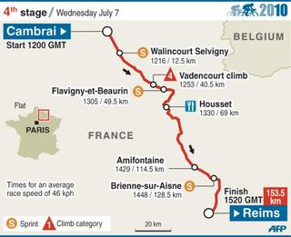 2010 TdF stage 4 map