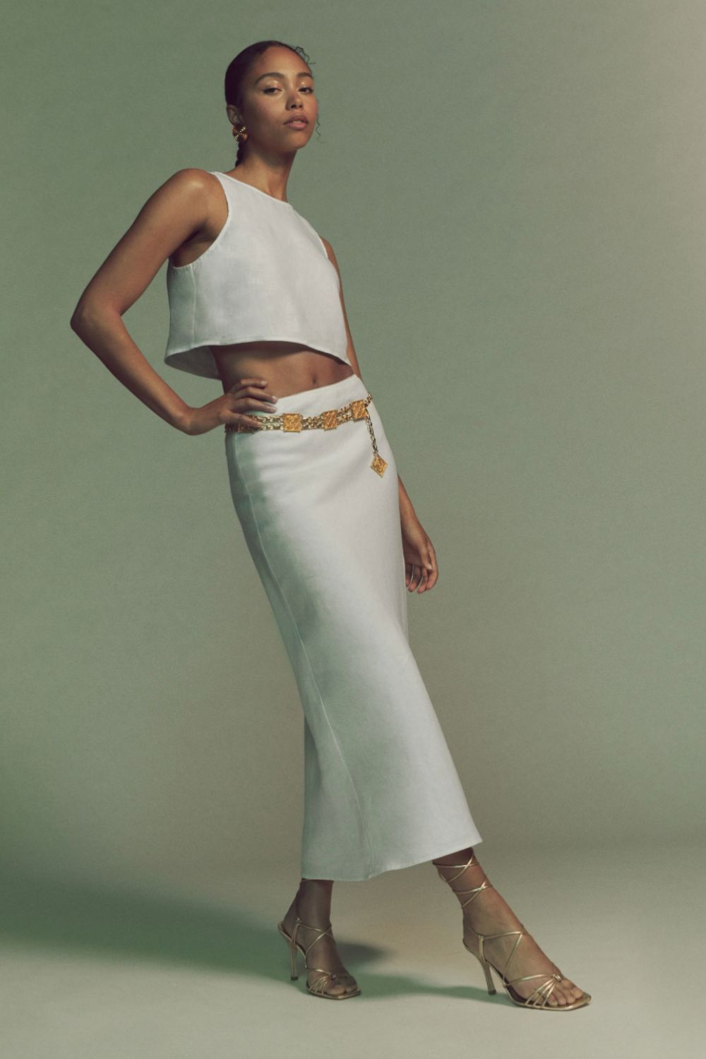 Reformation Layla Linen Skirt