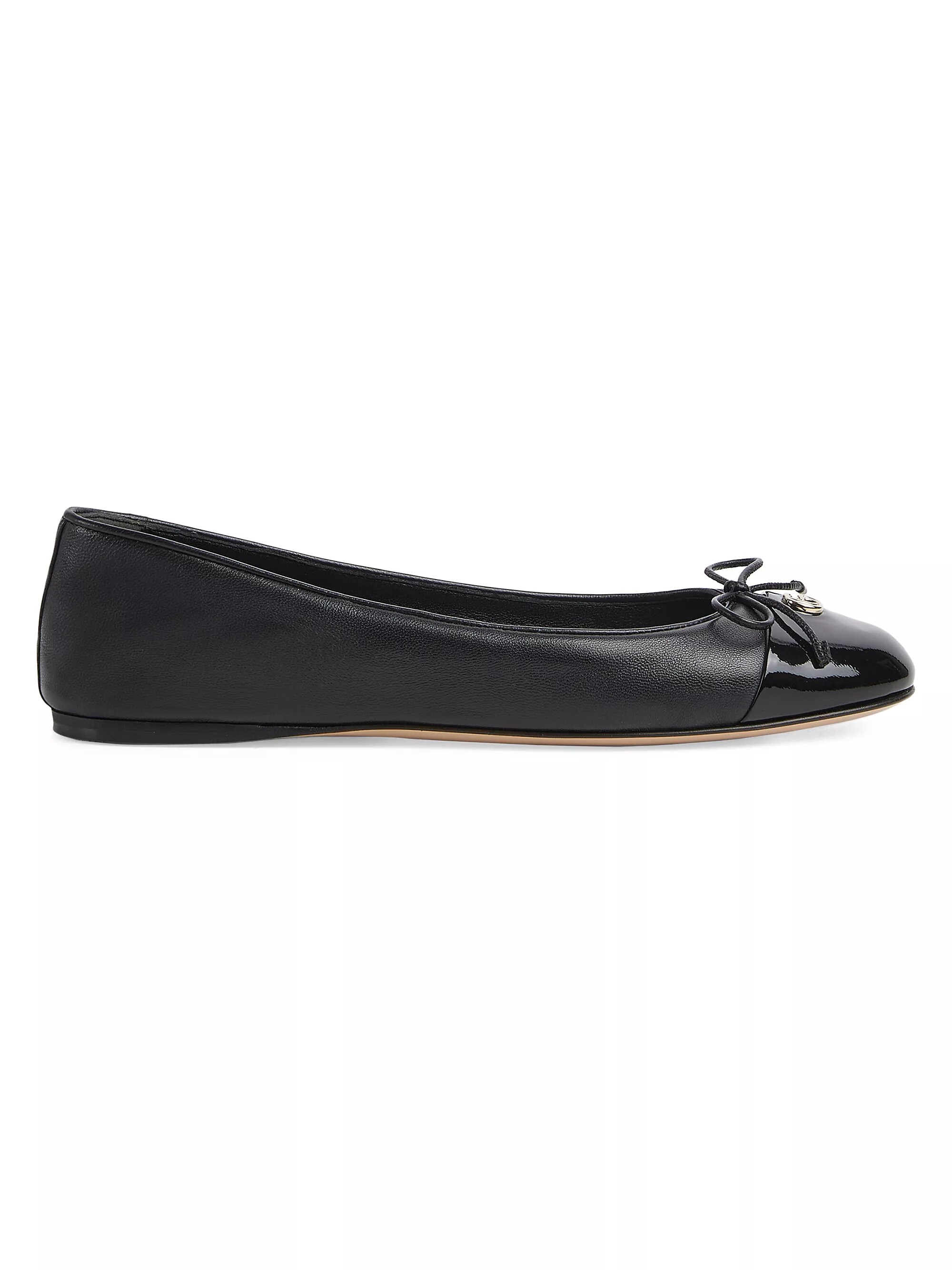 Gg Leather Ballet Flats