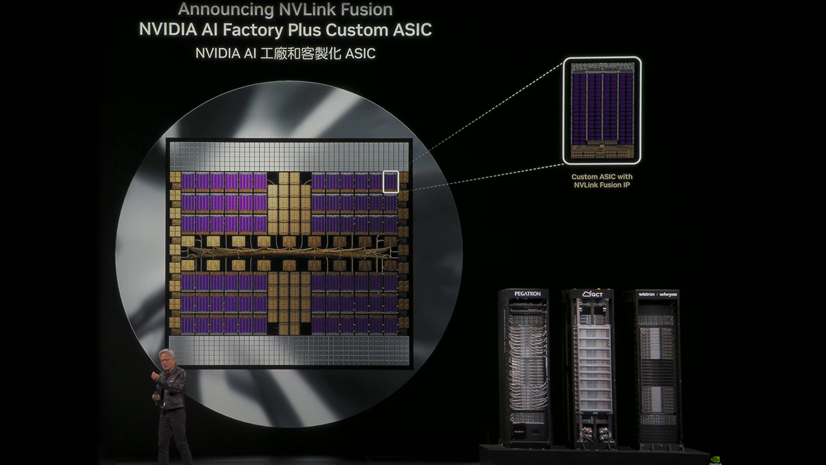 Nvidia announces NVLink Fusion to allow custom CPUs and AI Accelerators to work with its products