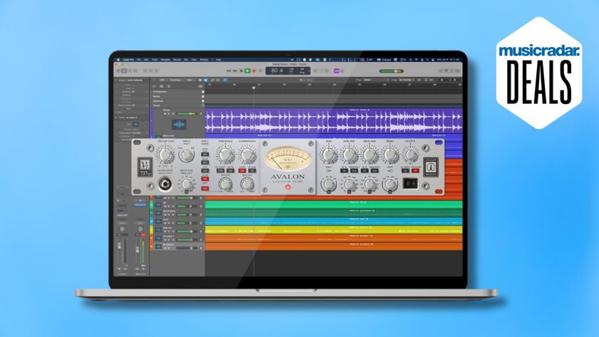 A laptop with the Avalon channel strip plugin running on it