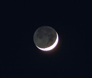 Two-Day-Old Moon Over Jadwin, Missouri