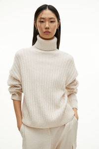 Rib-knit polo-neck jumper, was £21.99, now £13.99 | H&amp;M