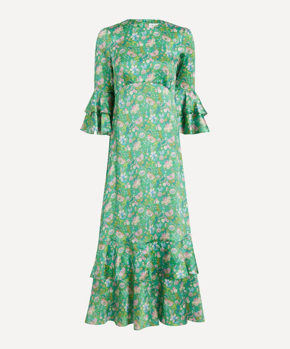 Mabelle Hall Silk Gala Maxi Dress