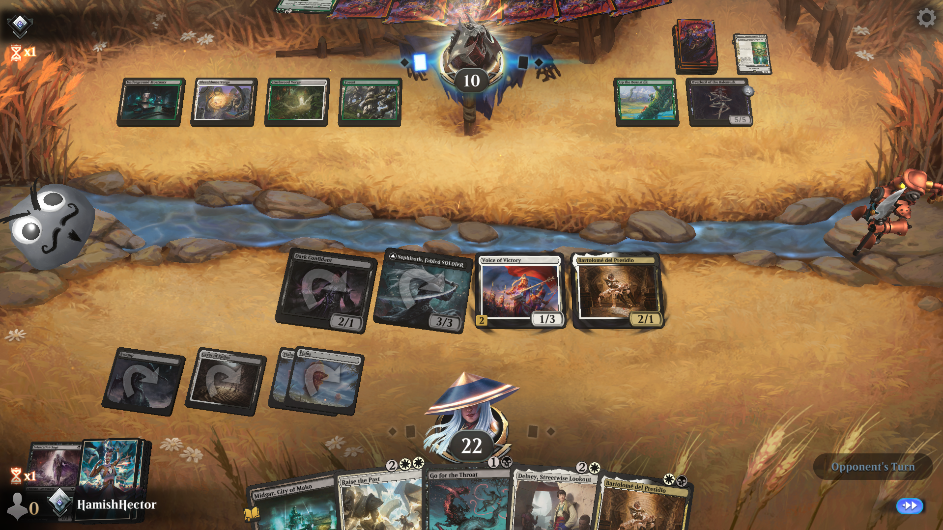 A game of MTG in Arena