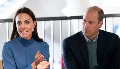 Prince William, Duke of Cambridge and Catherine, Duchess of Cambridge meet with students during a visit to the University of Glasgow