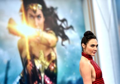 Gal Gadot at Wonder Woman premiere.