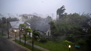 Hurricane Ian slammed into Florida September 28, 2022, with the National Hurricane Center saying the eye of the storm made landfall at 1905 GMT as high winds and heavy rain pounded the coast.