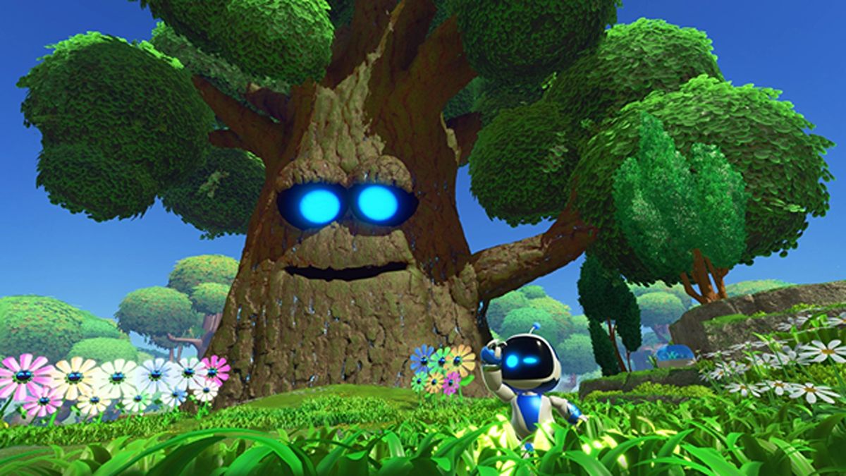 Promotional screenshot of a player exploring in Astro Bot